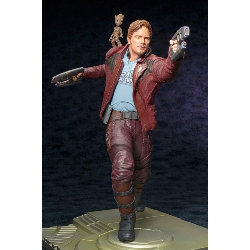 Figura Guardianes de la Galaxia Vol 2 Star Lord y Groot Artfx