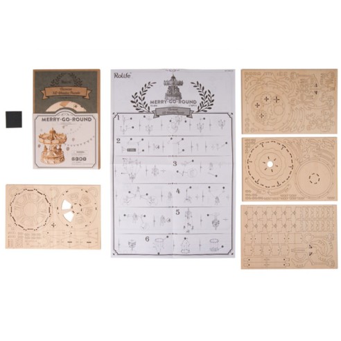 Puzzle de Madera Robotime Carrousel