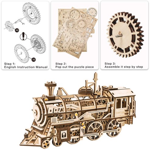 Puzzle de Madera Robotime Locomotora