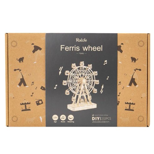 Puzzle de Madera Robotime Caja de Música Noria Giratoria