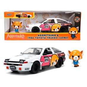 Coche Aggretsuko 1986 Toyota Trueno AE86 Escala 1:24 2
