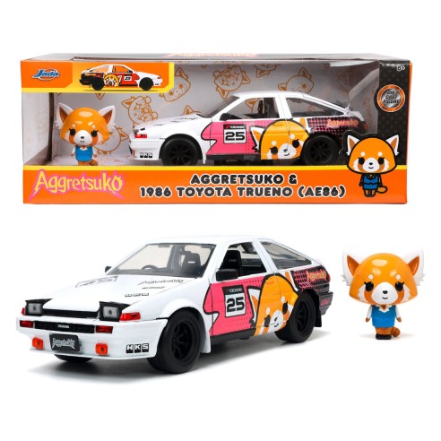 Coche Aggretsuko 1986 Toyota Trueno AE86 Escala 1:24