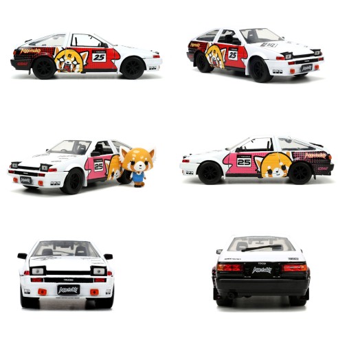 Coche Aggretsuko 1986 Toyota Trueno AE86 Escala 1:24