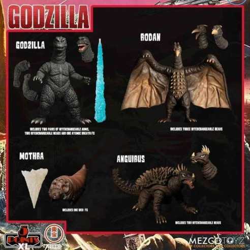 Set de 4 Figuras Godzilla 1968 Round 1 Destry All Monsters 11 cm