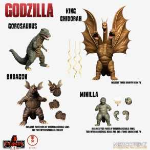 Set de 4 Figuras Godzilla 1968 Round 2 Destry All Monsters 11 cm