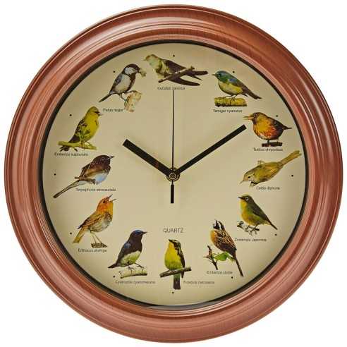 Reloj de Pared con Voces de Pajaritos