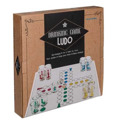 Juego Chupitos Parchís de Cristal