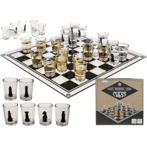 Juego Chupitos Ajedrez con 32 Vasos de Cristal 2