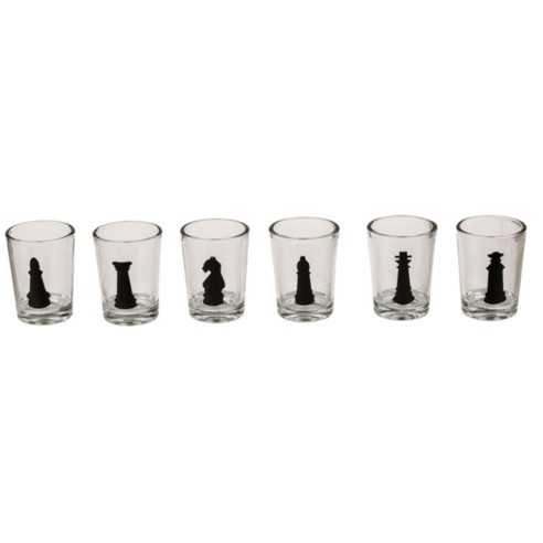 Juego Chupitos Ajedrez con 32 Vasos de Cristal