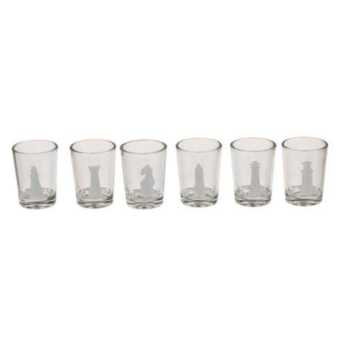 Juego Chupitos Ajedrez con 32 Vasos de Cristal
