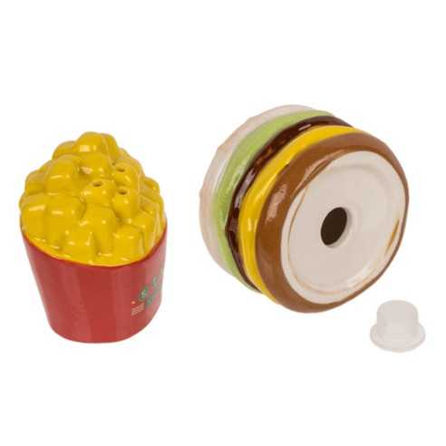 Salero y Pimentero, Hamburguesa y Patatas Fritas