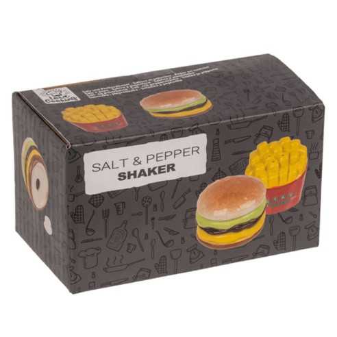 Salero y Pimentero, Hamburguesa y Patatas Fritas