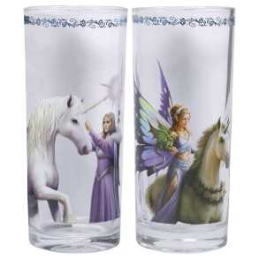 Conjunto 2 Vasos Anne Stokes Unicornios