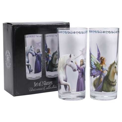 Conjunto 2 Vasos Anne Stokes Unicornios
