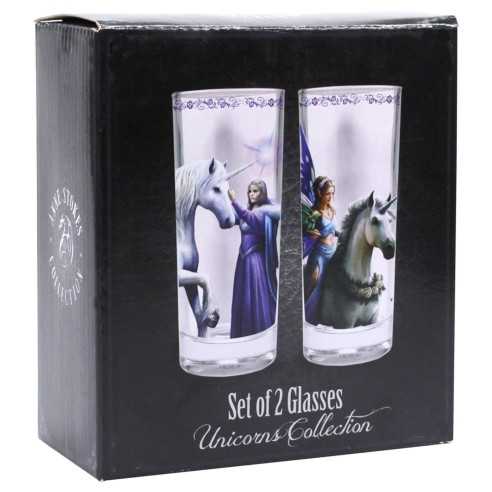 Conjunto 2 Vasos Anne Stokes Unicornios