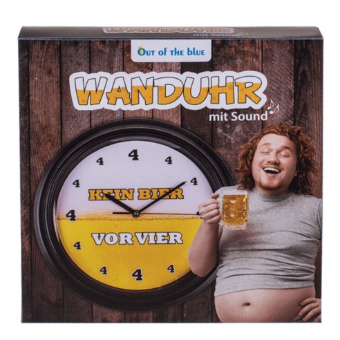 Reloj de Pared con Sonido Cerveza (Niguna Cerveza antes de las 4)