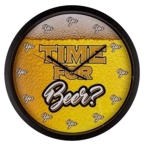 Reloj de Pared Hora de Tomarse una Cerveza 29 cm