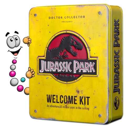 Kit Jurassic Park Caja de Metal