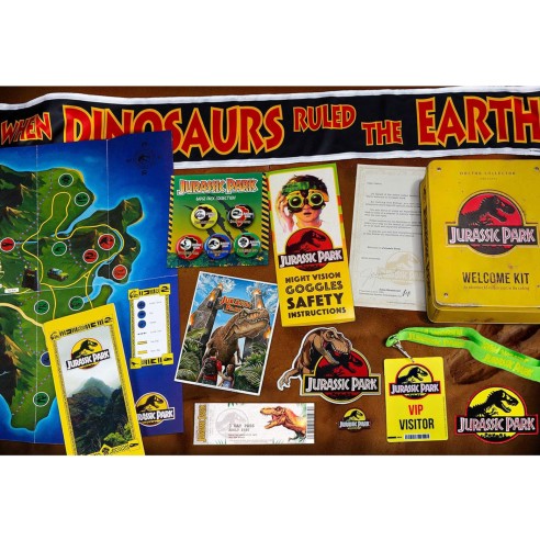 Kit Jurassic Park Caja de Metal