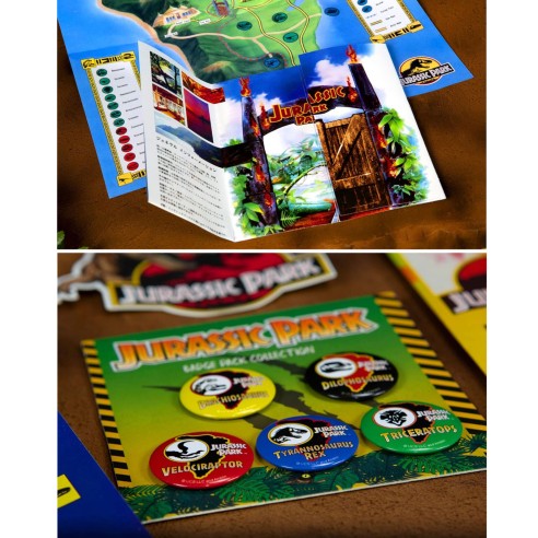 Kit Jurassic Park Caja de Metal