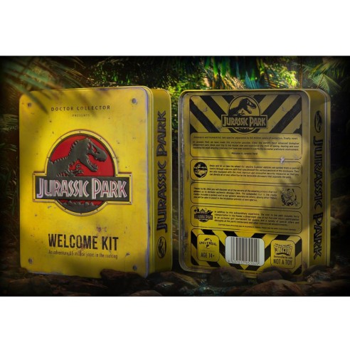 Kit Jurassic Park Caja de Metal