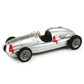 Coche Auto Union Tipo D GP. Gran Bretaña nº 4 Tazio Nuvolari (1938) R109 Escala 1:43