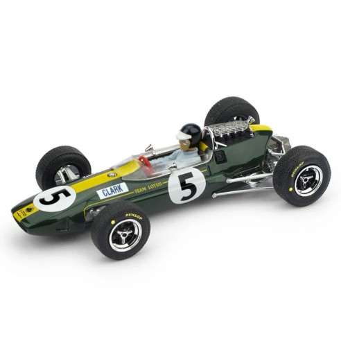 Coche Monoplaza de Fórmula 1 Lotus 33 GP. Gran Bretaña nº 5 Jim Clark (1965) Escala 1:43