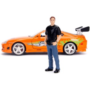 Coche Brian & Toyota Supra Set Fast and Furious con Figura Escala 1:24