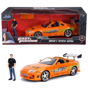 Coche Brian & Toyota Supra Set Fast and Furious con Figura Escala 1:24 2