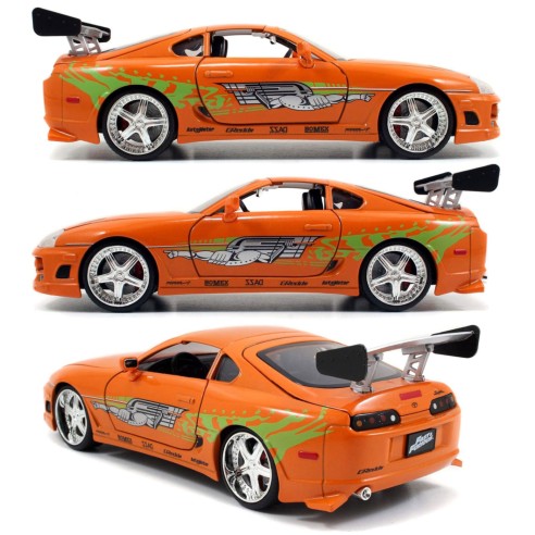 Coche Brian & Toyota Supra Set Fast and Furious con Figura Escala 1:24