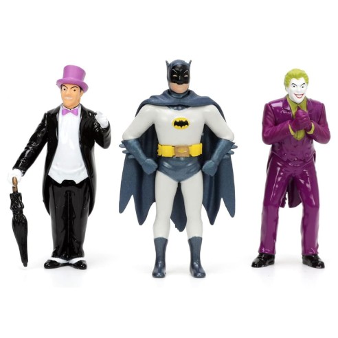 Coche Batmobile 1966 Classic TV con 4 Figuras Escala 1:24