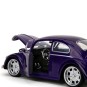 Coche Wednesday Adams & Thing 1972 Volkswagen Beatle con Figura Escala 1:24
