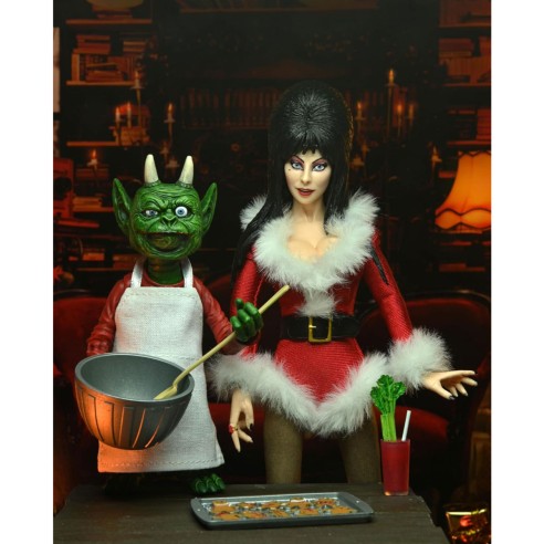 Figura Elvira Deluxe Scary Xmas 20 cm