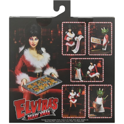 Figura Elvira Deluxe Scary Xmas 20 cm