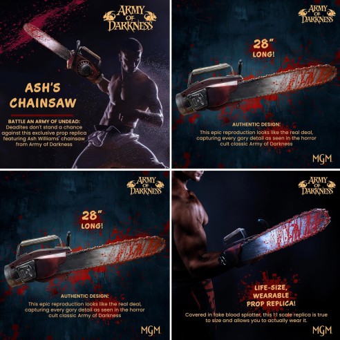Réplica Motosierra Army of Darkness Réplica Prop Escala 1:1 - 71 cm