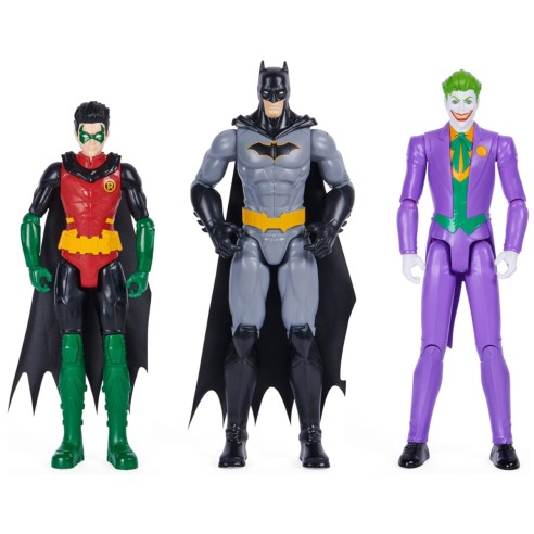 Pack 3 Figuras Batman y Robin contra Joker