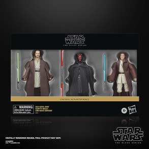 Pack 3 Figuras 15 cm Black Series, Qui-Gon Jinn,  Darth Maul y Obi-Wan Kenobi  - The Phantom Menace