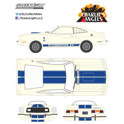 Coche Ford Mustang Cobra II "Los ángeles de Charlie" (1976)  Escala 1:43