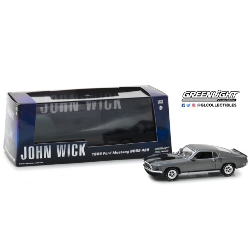Coche Ford Mustang Boss 429 "John Wick" (1969)  Escala 1:43