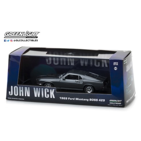 Coche Ford Mustang Boss 429 "John Wick" (1969)  Escala 1:43