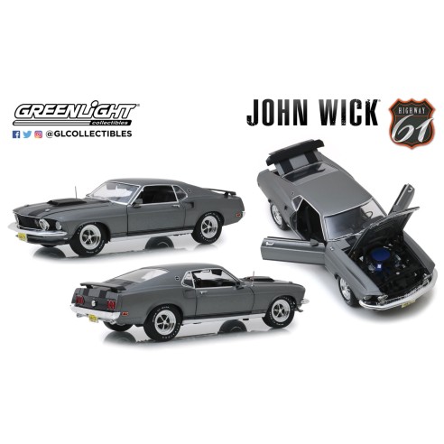Coche Ford Mustang Boss 429 "John Wick" (1969) Escala 1:18