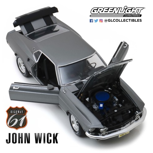 Coche Ford Mustang Boss 429 "John Wick" (1969) Escala 1:18
