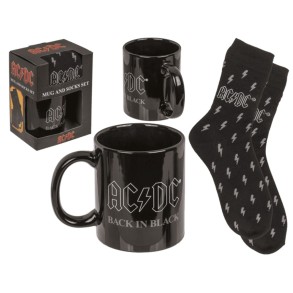 Set de Regalo Taza y Calcetines AC/DC "Back in Black"