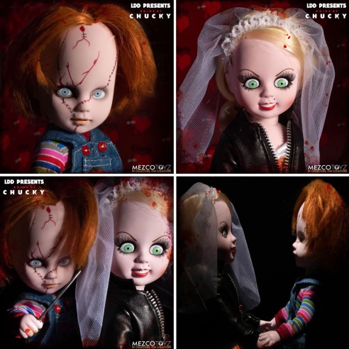 Conjunto Figuras Chucky  & Tiffany  de 25 cm - Living Dead Dolls