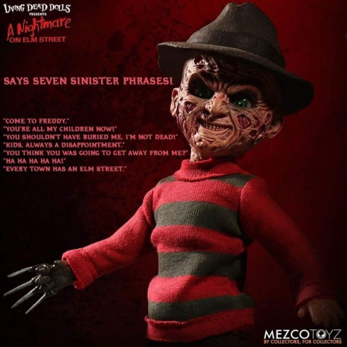 Muñeco Freddy Krueger con Sonido 25 cm - Pesadilla en Elm Street - Living Dead Dolls