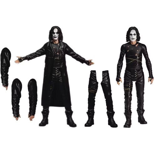 Set de 2 Figuras El Cuervo (The Crow) 10 cm - 5 Puntos Articulación