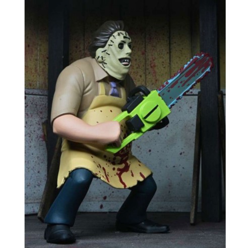 Figura Articulada Leatherface Ensangrentado 15 cm. Matanza de Texas 50 Aniversario