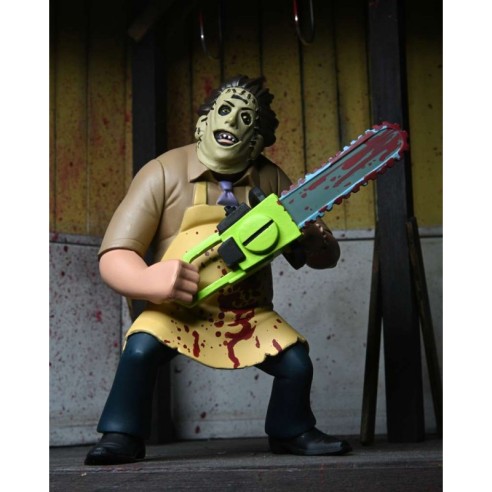 Figura Articulada Leatherface Ensangrentado 15 cm. Matanza de Texas 50 Aniversario