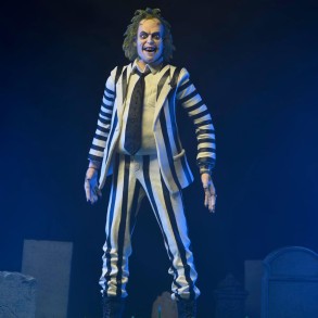 Figura Beetlejuice Traje a Rayas Blanco y Negro 18 cm