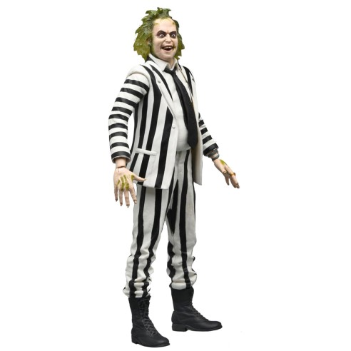 Figura Beetlejuice Traje a Rayas Blanco y Negro 18 cm